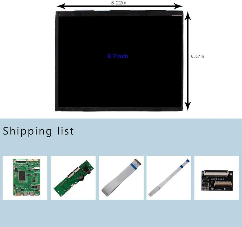 VSDISPLAY 9.7 Inch IPS LCD Screen 2048x1536 9.7'' LP097QX1/LTL097QL01/HQ097QX1 with USB-C LCD Controller Board VS-RTD2556HC-V2 - Image 5